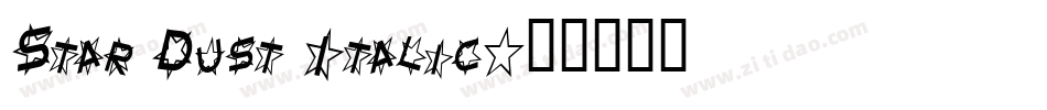 Star Dust Italic字体转换